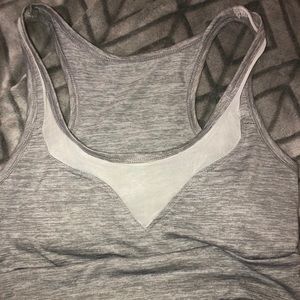 Grey sports bra